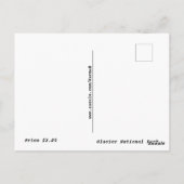 氷河の国立公園のはがき ポストカード (裏面)