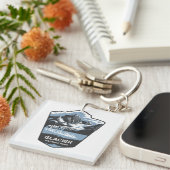 氷河の国立公園のエンブレム キーホルダー (正面右)