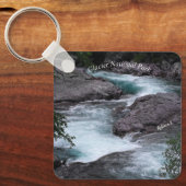 氷河の国立公園のストリーム写真 キーホルダー (正面)