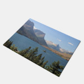 氷河の国立公園のセントメアリーレイク ドアマット (アングル)