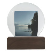 氷河の国立公園のマクドナルド湖で朝 スノーグローブ (裏面)