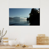 氷河の国立公園のマクドナルド湖で朝 ポスター (キッチン)