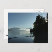 氷河の国立公園のマクドナルド湖で朝 ポストカード (正面/裏面)