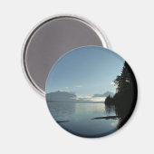氷河の国立公園のマクドナルド湖で朝 マグネット (正面/裏面)