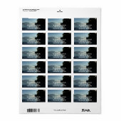 氷河の国立公園のマクドナルド湖で朝 ラベル (フルシート)