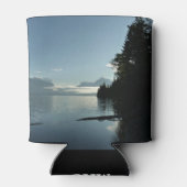 氷河の国立公園のマクドナルド湖で朝 缶クーラー (裏面)