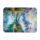 氷河の国立公園の水彩画 マグネット (横)