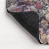 氷河の国立公園の湖の石 マウスパッド (コーナー)