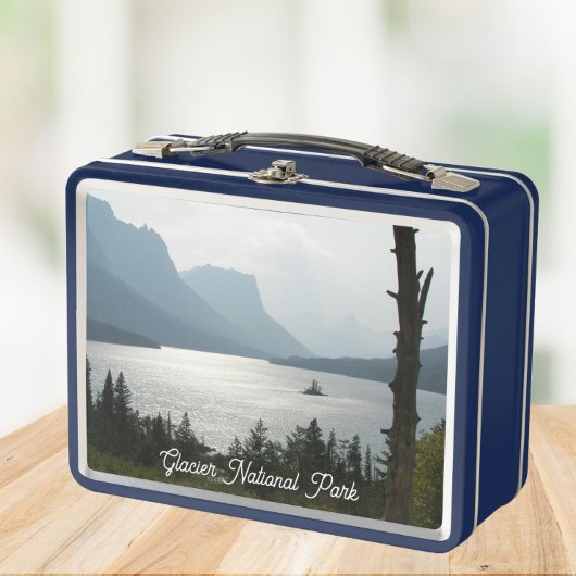 氷河の国立公園の風景 メタルランチボックス