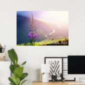 氷河の国立公園のFireweed ポスター (ホームオフィス)