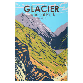 氷河の国立公園サンロードへ メタルプリント