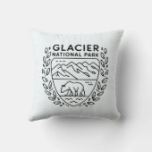 氷河の国立公園ベアエンブレム クッション (裏面)