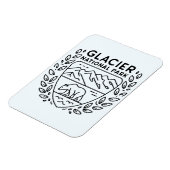 氷河の国立公園ベアエンブレム マグネット (左側)