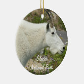 氷河の国立公園マウンテンヤギの写真 セラミックオーナメント (右)