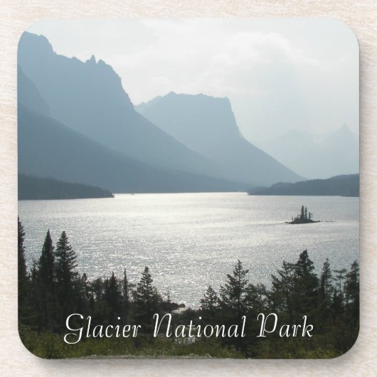 氷河の国立公園マウンテンランドスケープ写真 コースター (正面)