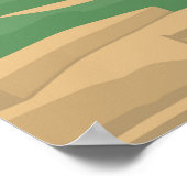 氷河の国立公園ヴィンテージ旅行ポスター ポスター (角)