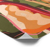 氷河の国立公園ヴィンテージ旅行ポスター。 ポスター (角)