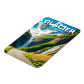 氷河の国立公園日帰り道路 マグネット (左側)