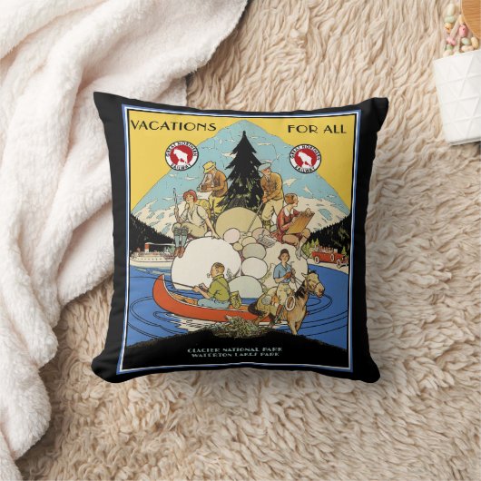 氷河の国立公園枕 クッション (ブランケット)