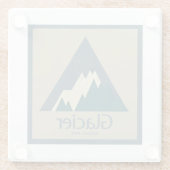 氷河の国立公園素朴 ガラスコースター (裏面)