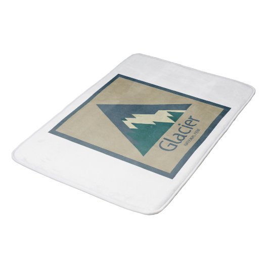 氷河の国立公園素朴 バスマット (アングル)