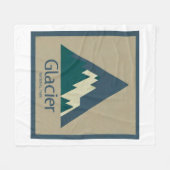 氷河の国立公園素朴 フリースブランケット (正面(横))