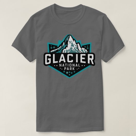氷河の国立公園3 Tシャツ (デザイン正面)