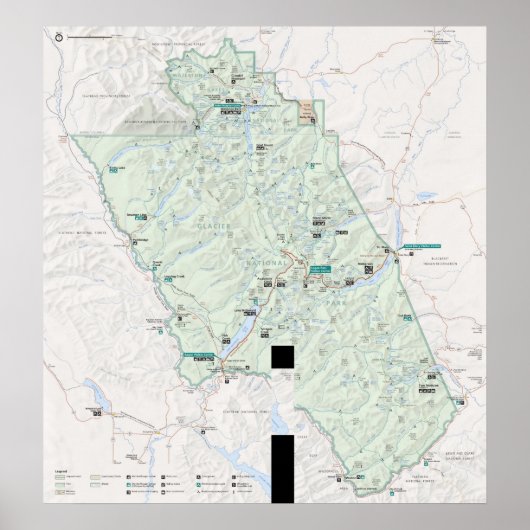 氷河の国立公園 ポスター (正面)
