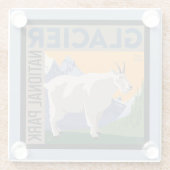 氷河の国立公園 |ヤギ ガラスコースター (裏面)