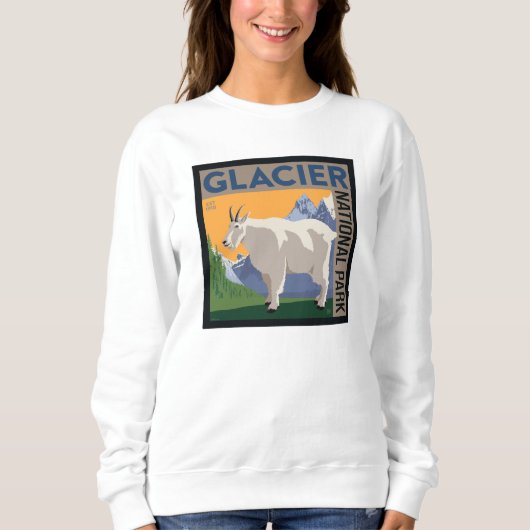 氷河の国立公園 |ヤギ スウェットシャツ (正面)