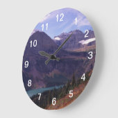 氷河の国立公園 ラージ壁時計 (傾斜)