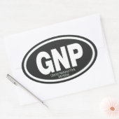 氷河の国立公園 楕円形シール (封筒)