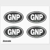 氷河の国立公園 楕円形シール (シート)