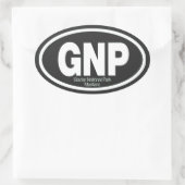 氷河の国立公園 楕円形シール (バッグ)