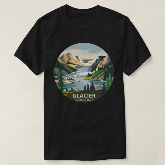 氷河の国立公園 Tシャツ (デザイン正面)