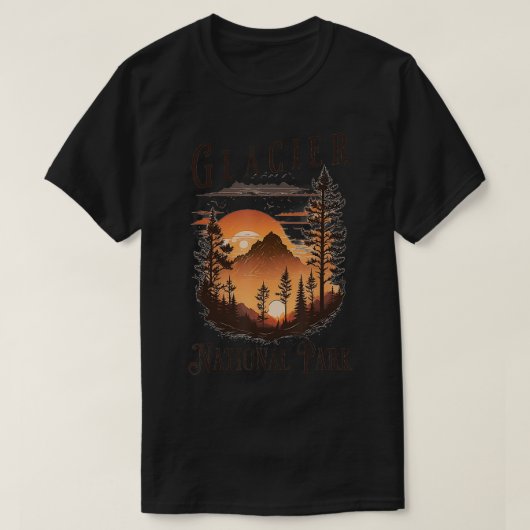 氷河の国立公園 Tシャツ (デザイン正面)