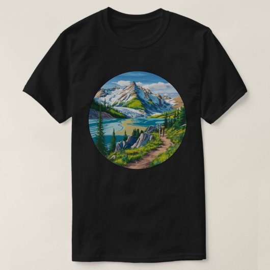 氷河の国立公園 Tシャツ (デザイン正面)