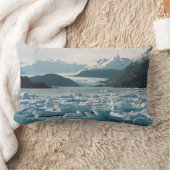 氷河の氷山 ランバークッション (ブランケット)