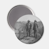 氷河の点でセオドア・ルーズベルトとジョン・ミュア マグネット (正面/裏面)