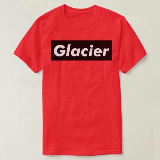 氷河の肉茶色 Tシャツ (デザイン正面)