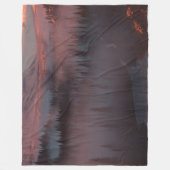 氷河の谷(日の出) フリースブランケット (正面)