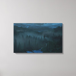 氷河の谷（月光） キャンバスプリント