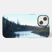 氷河を流れるストリーミングiPhoneケース iPhoneケース (裏面横)