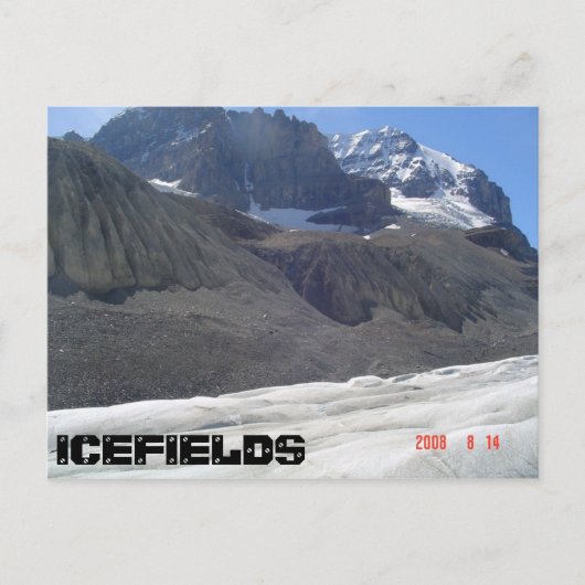 氷河を見下ろす ポストカード (正面)