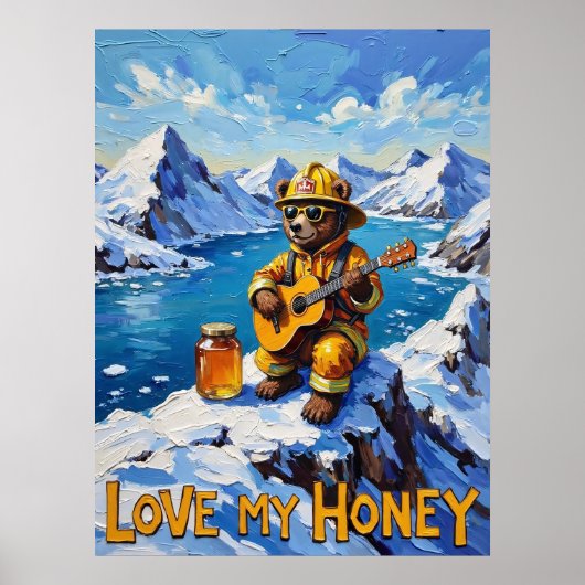 氷河ギタリスト：クマのアコースティックアセント ポスター (正面)