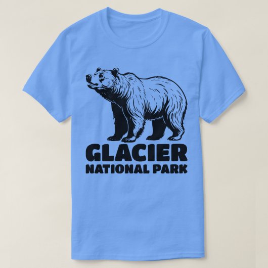 氷河グリズリーベア Tシャツ (デザイン正面)