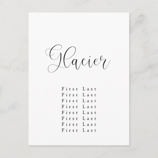 氷河シーティンググラフポストカード ポストカード (正面)