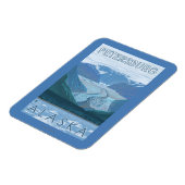 氷河シーン – ペテルブルク，アラスカ マグネット (左側)