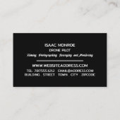 氷河ドローンシルエットドローンパイロット 名刺 (裏面)