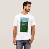 氷河ピークおよび町の遠い眺め Tシャツ (正面フル)